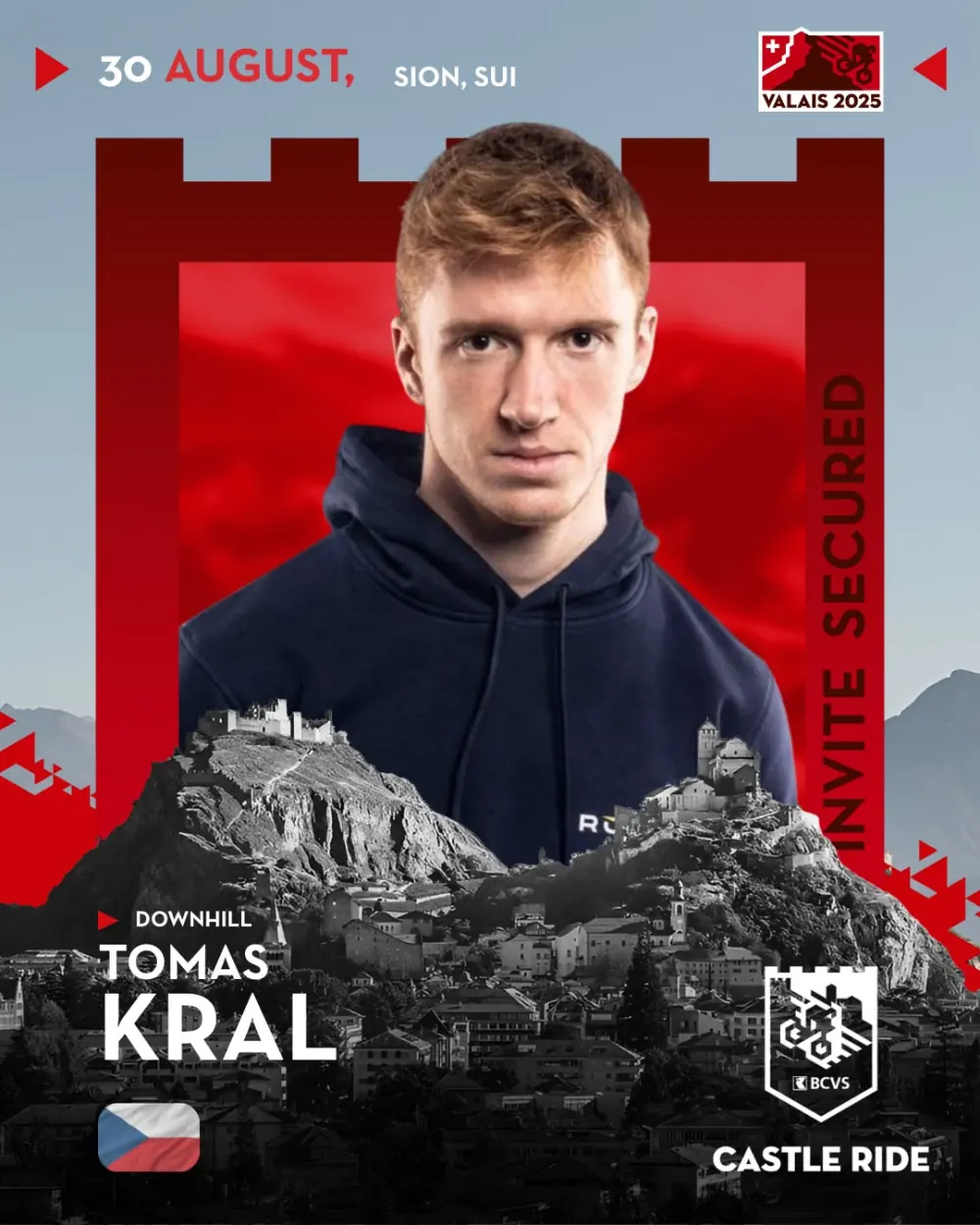 Pozvánka na Castle Ride v Sionu, 30. srpna, Tomas Kral, Downhill